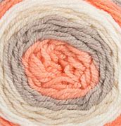 Kartopu Jersey 1657 Cream, Tan, Taupe, Corals, and Oranges made with acrylic and wool